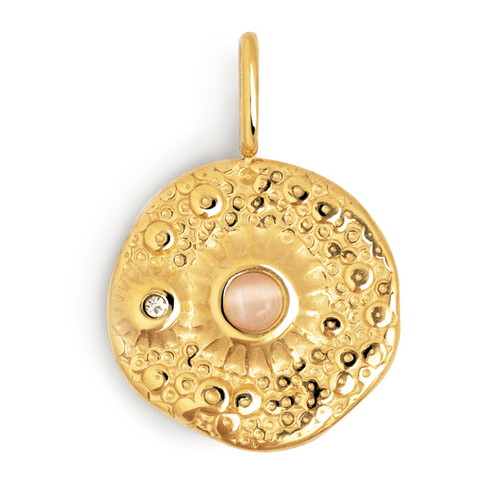 Charm Planet Mars   in Acciaio Placcato Oro