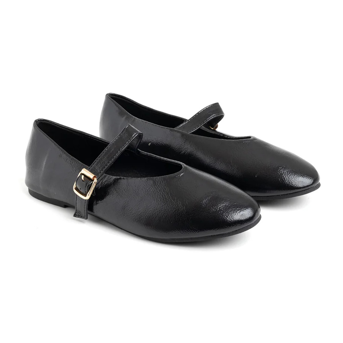 Ballerina classica con cinturino - NERO