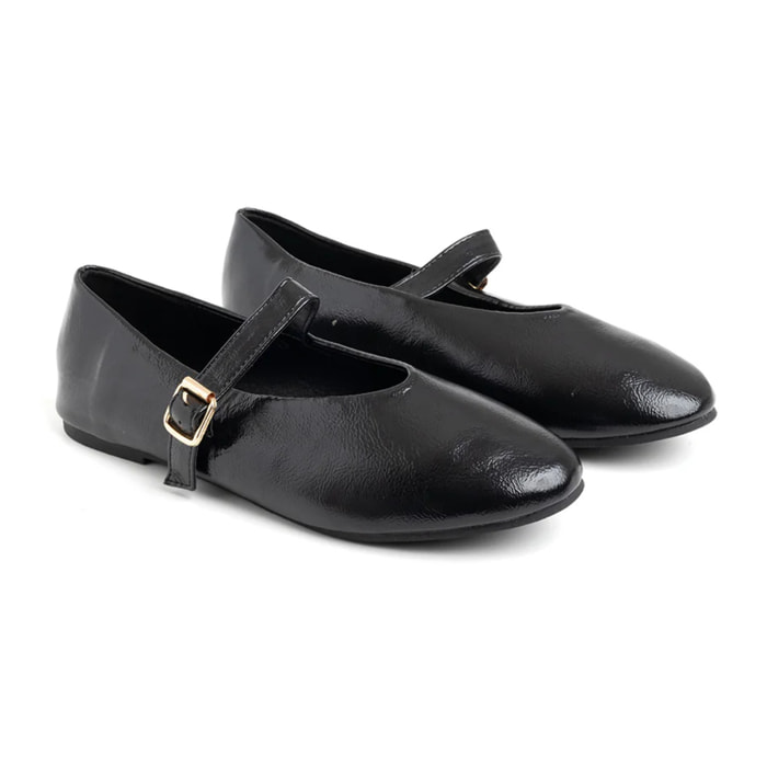 Ballerina classica con cinturino - NERO