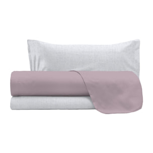 COMPLETO LETTO TRENDY CHIC MADE IN ITALY COTONE- ROSA ANTICO PIAZZA E MEZZA