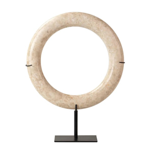 Figura Decorativa Circulo Blanco 36x10x46 Cm