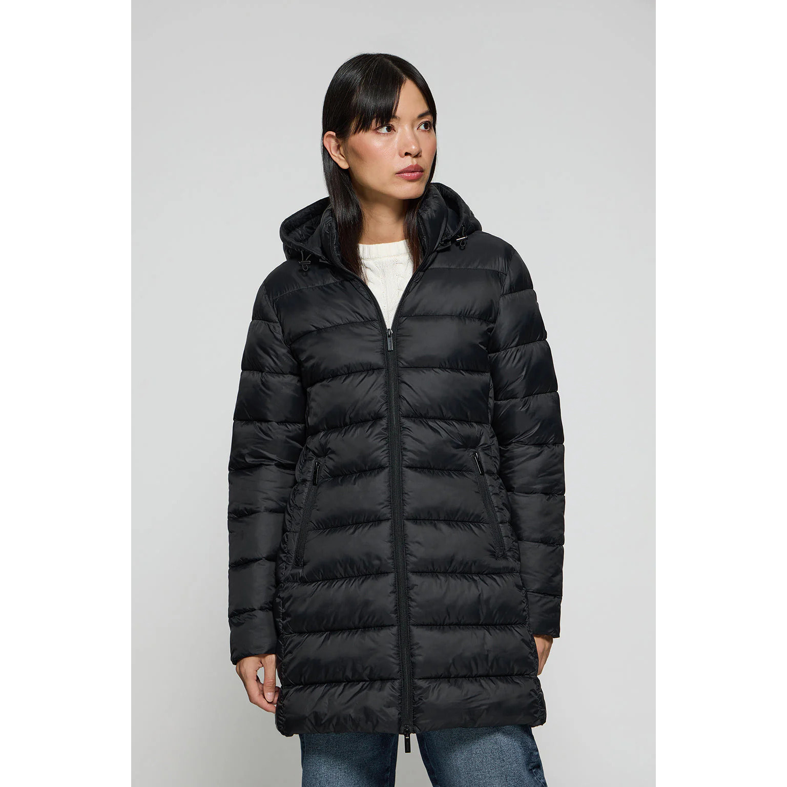 Cappotto ultraleggero Suzette nero con toppa Rigby Go