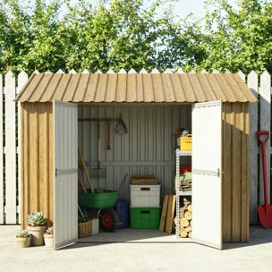 12x Paneles para Tejado de Acero Galvanizado, Chapas Perfiladas de Techo 7m², para Caseta de Herramientas, Cobertizo, Garaje, Exterior, 129x45cm, Madera Natural