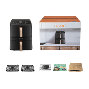 Freidora de aire COSORI Turbo Tower Compact 8,6 L con calentamiento superior y revestimiento 100% cerámico libre de PFAS