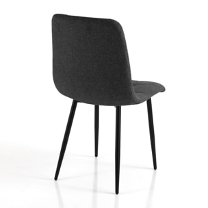 Tomasucci Ensemble de 4 chaises FAFFY EVO gris foncé