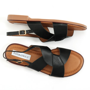 Sandali bassi in simil pelle