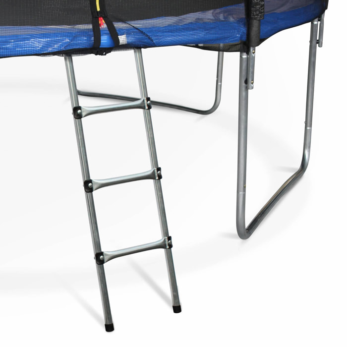 Pack accessoires pour trampoline Ø 490cm Jupiter / Jupiter INNER - Échelle. bâche de protection. filet de rangement pour chaussures et kit d’ancrage