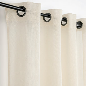 Voilage à Oeillets  - Effet Tissé - Beige