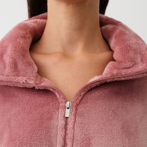 Chaqueta polar cremallera Est color rosa oscuro Poliéster