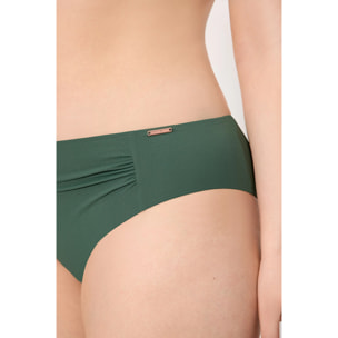 Slip bikini midi modellante Verde