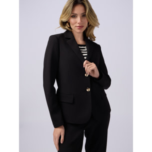 Oltre - Giacca blazer in tessuto scuba crêpe - Nero