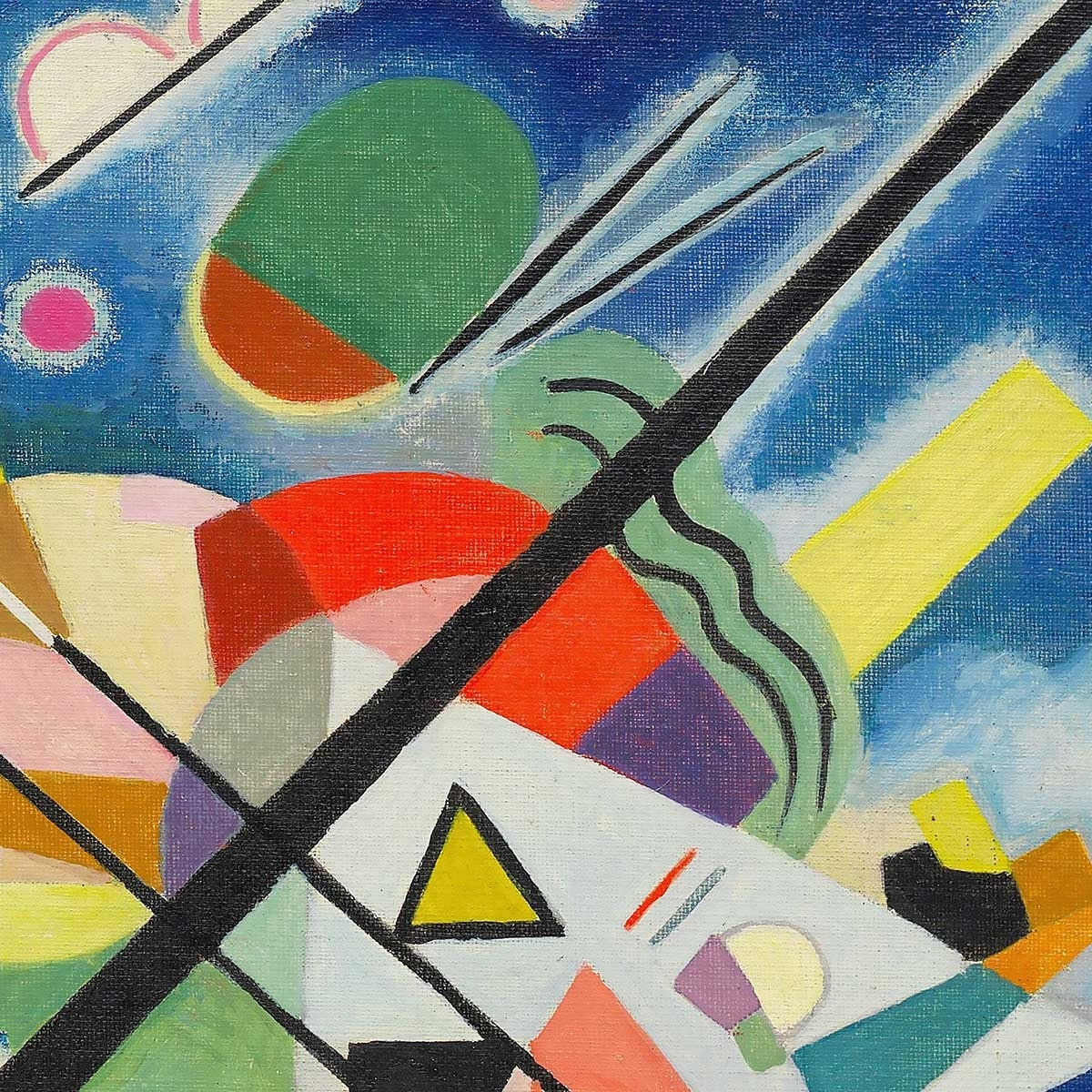 Poster Bleu de Ciel - Wassily Kandinsky Affiche sous cadre noir