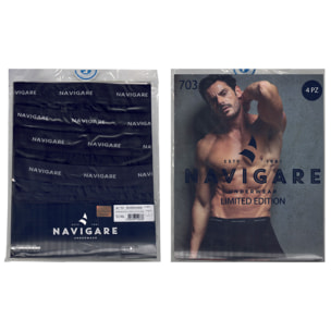 Boxer Uomo Navigare, Art.703 Nero 4 pezzi