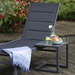 Table d'appoint BARBADOS en aluminium gris anthracite