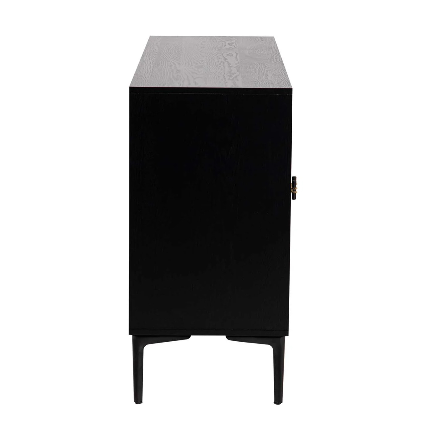 Aparador Mdf Metal Negro Blanco 160x40x80 Cm