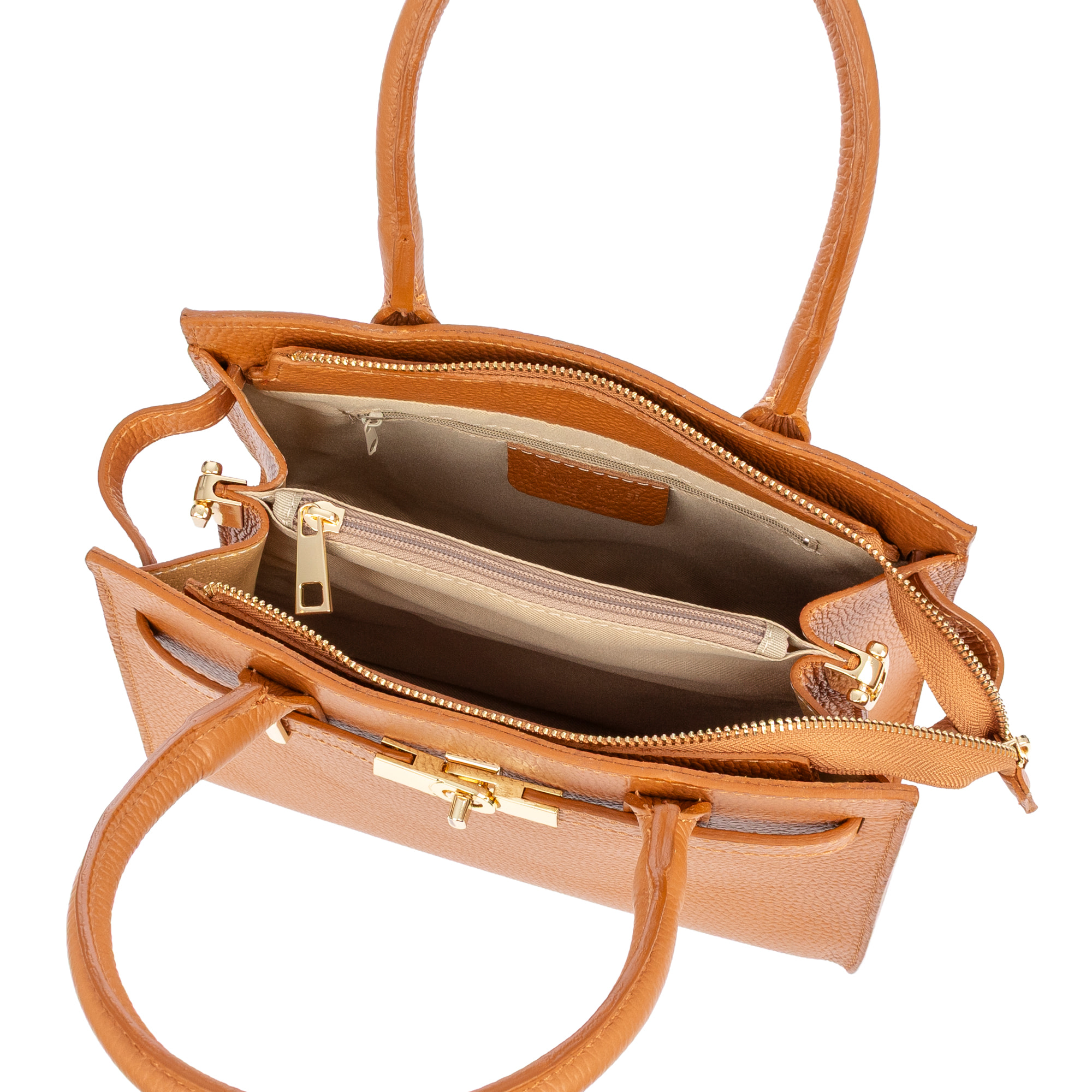 Banari borsa tote donna. Pelle autentica finitura Dollaro.
