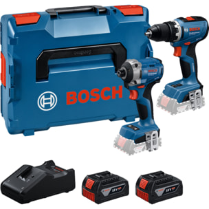 Combo Kit 2 outils 18 V GSR + GDR + 2x GBA 5.0 Ah + GAL 18V-40 Professional - BOSCH - 0615A50090