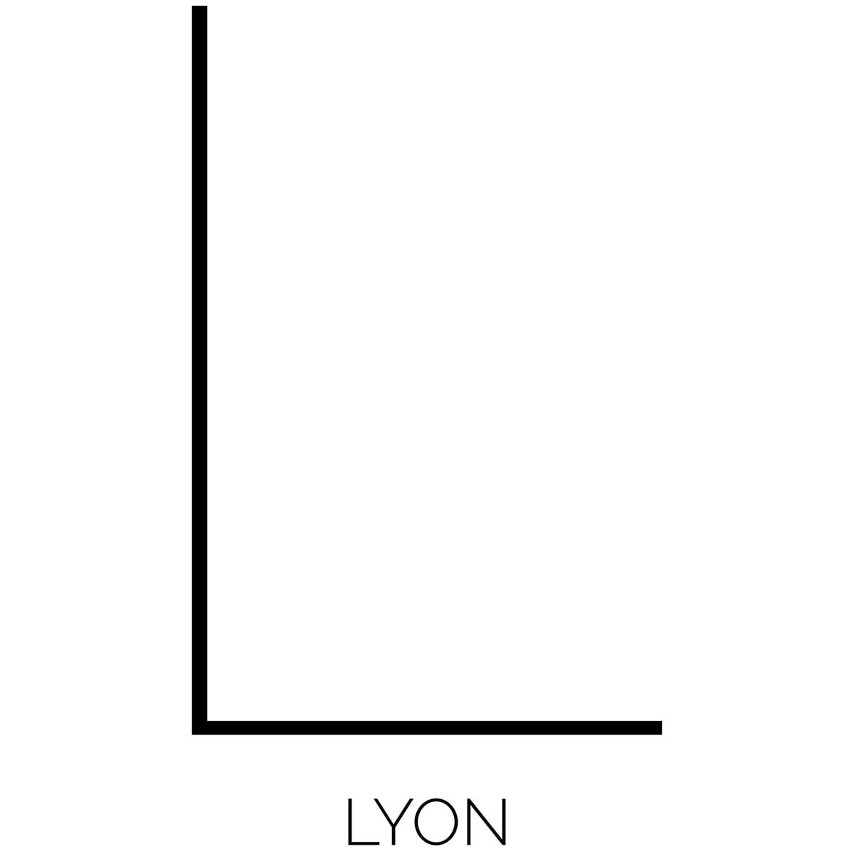 Poster l lyon Affiche sous cadre noir