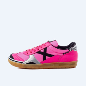 MUNICH GRESCA 10 Zapatillas fútbol sala Diseño Rosa y Plateado