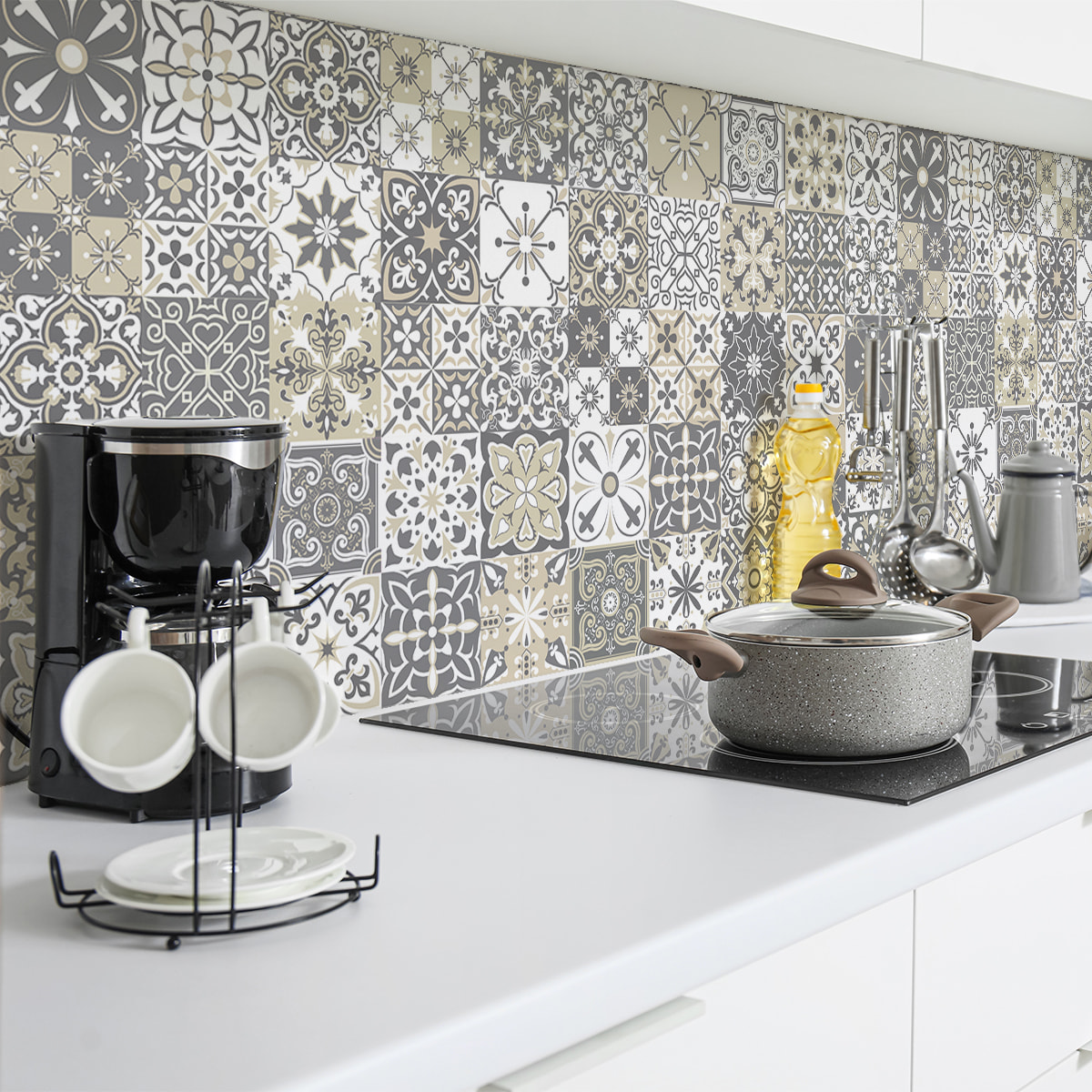 Sticker crédence adhésive - CARRELAGES MARIALLA - 60x100cm
