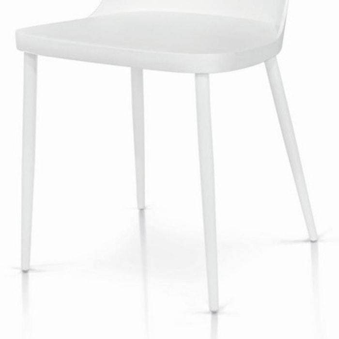Set di 4 sedie Fashion Commerce bianche con seduta e struttura in poliropilene