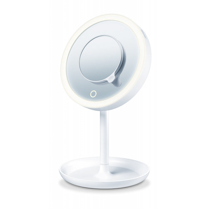 Miroir cosmétique éclairé blanc