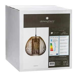 Suspension filaire "Noda" métal cuivre D28cm