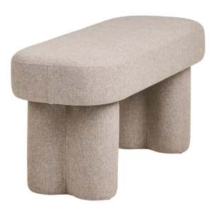 Weston - Panca in tessuto sabbia con gambe in acciaio 95x36x45 cm