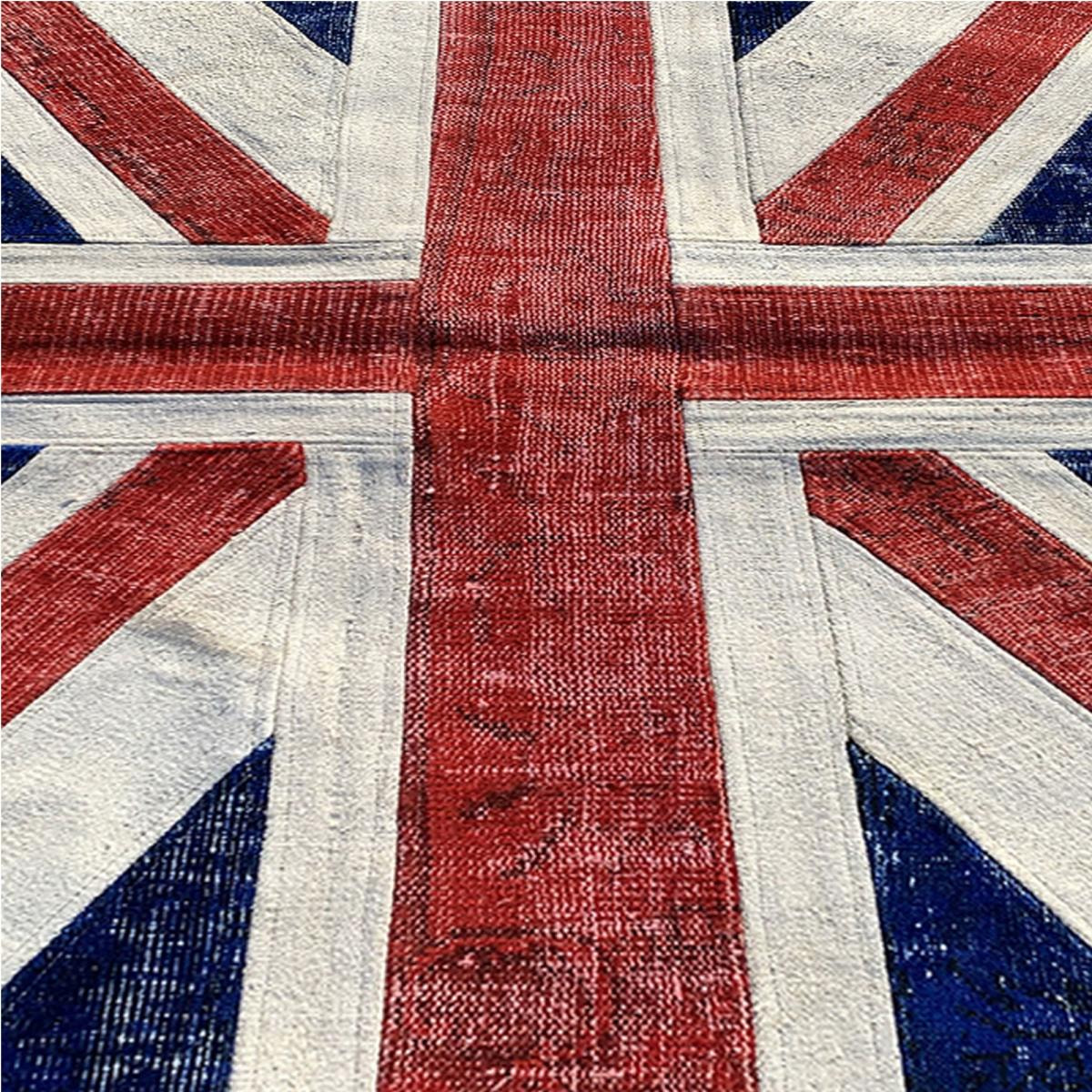 Tapis salon Union Jack fait main