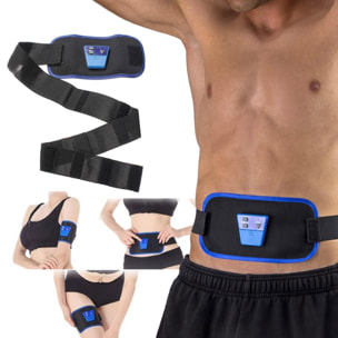 InnovaGoods IG811754 Cinturón Electro Estimulador Muscular, Unisex Adulto, Negro, Talla Única