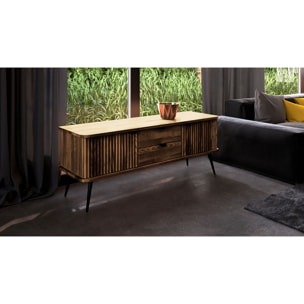 Meuble tv bois hêtre amalfi 144x46cm