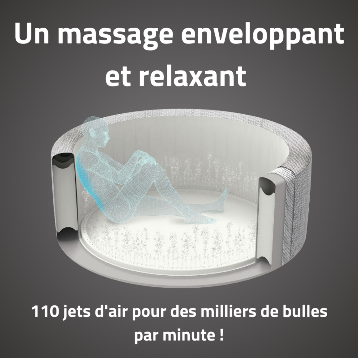 Bestway Spa gonflable rond Lay-Z-Spa Aruba AirJet 2-3 personnes