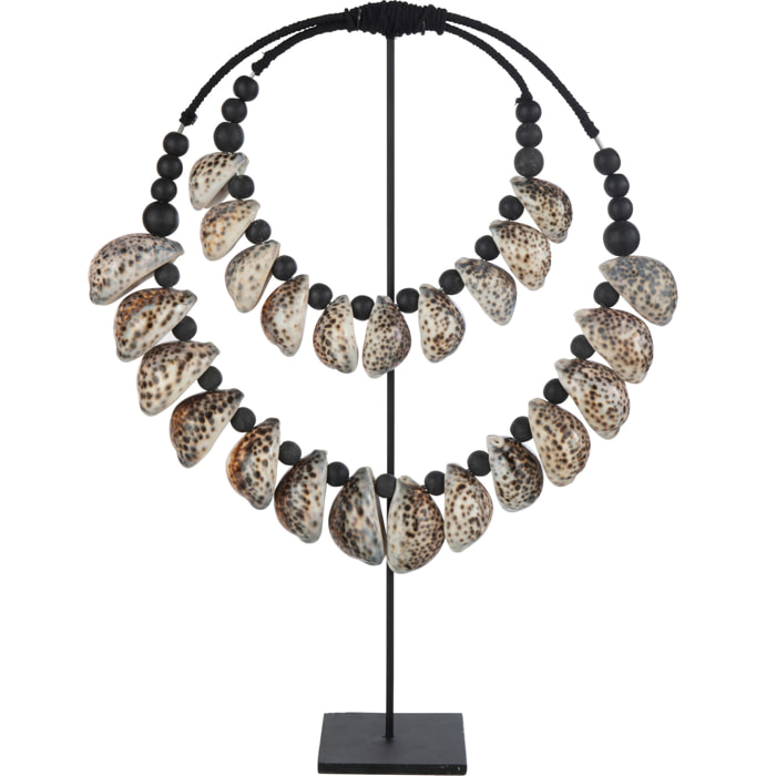 J-Line décoration Sur Pied - coquillages - noir