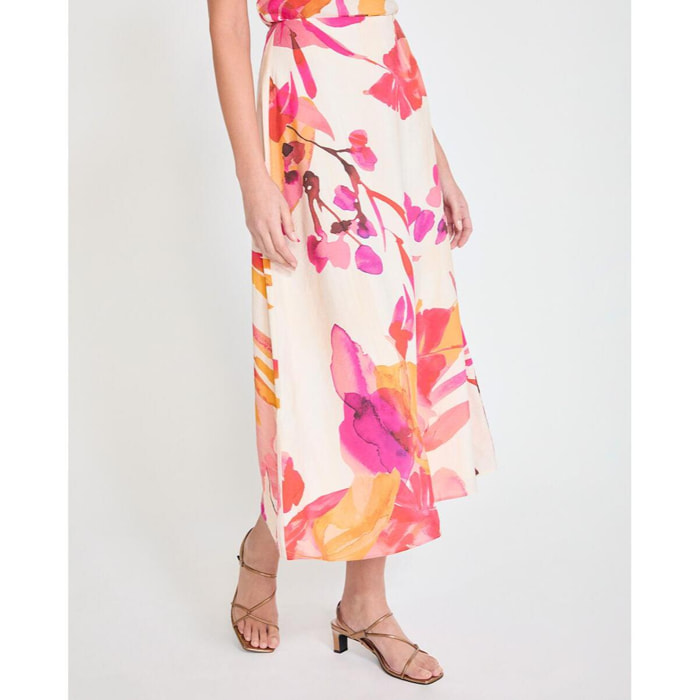 Gonna con stampa floreale