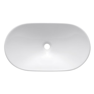 Infinitio Vasque à poser 61,5 x 36 x 15,5 cm, sans trop-plein, Blanc mat (SATINF61536M)