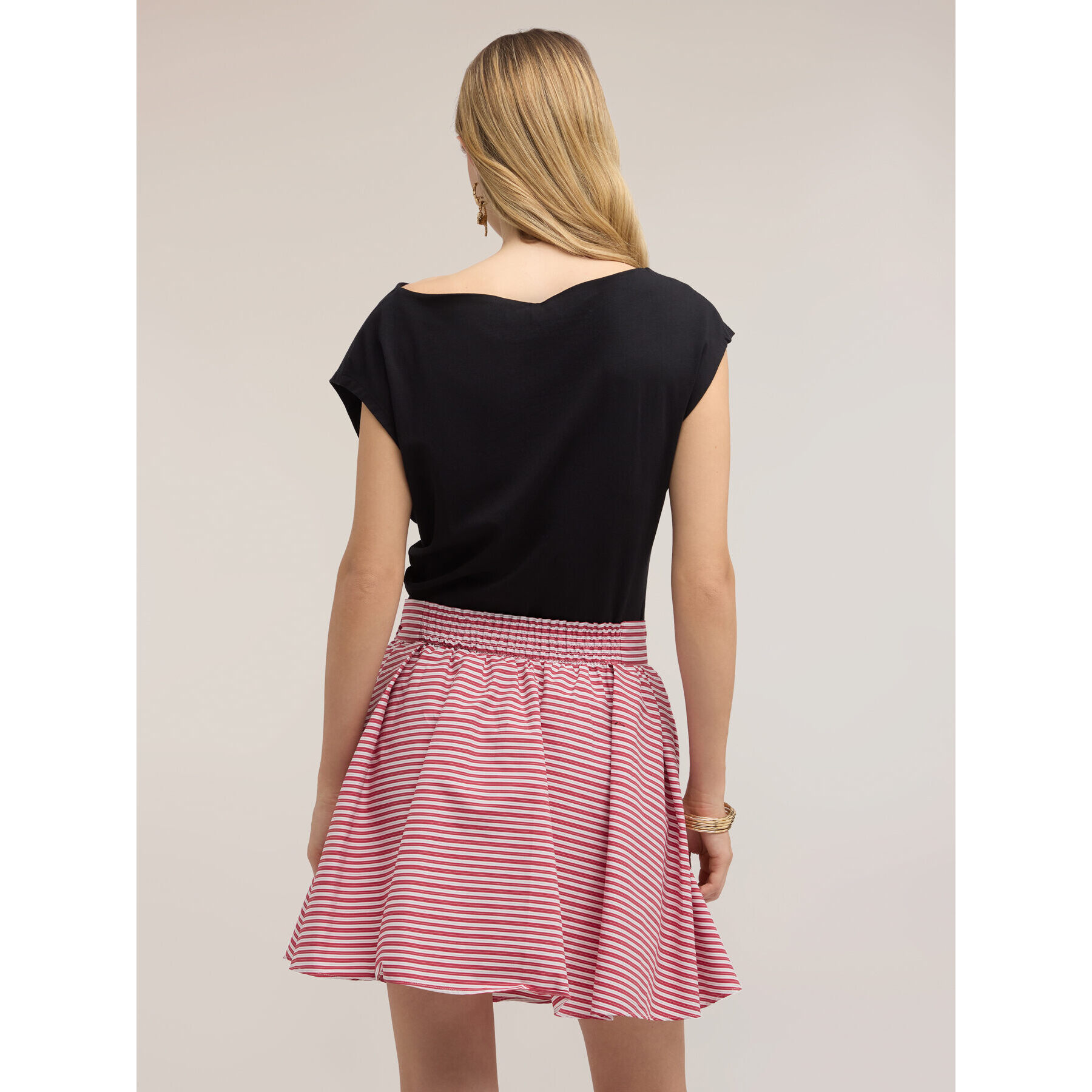 Motivi - Top con drappeggio laterale - Nero