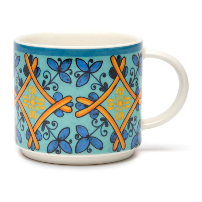 Set de 4 Tasses à Thé Excelsa – Trinacria, New Bone China Multicolore