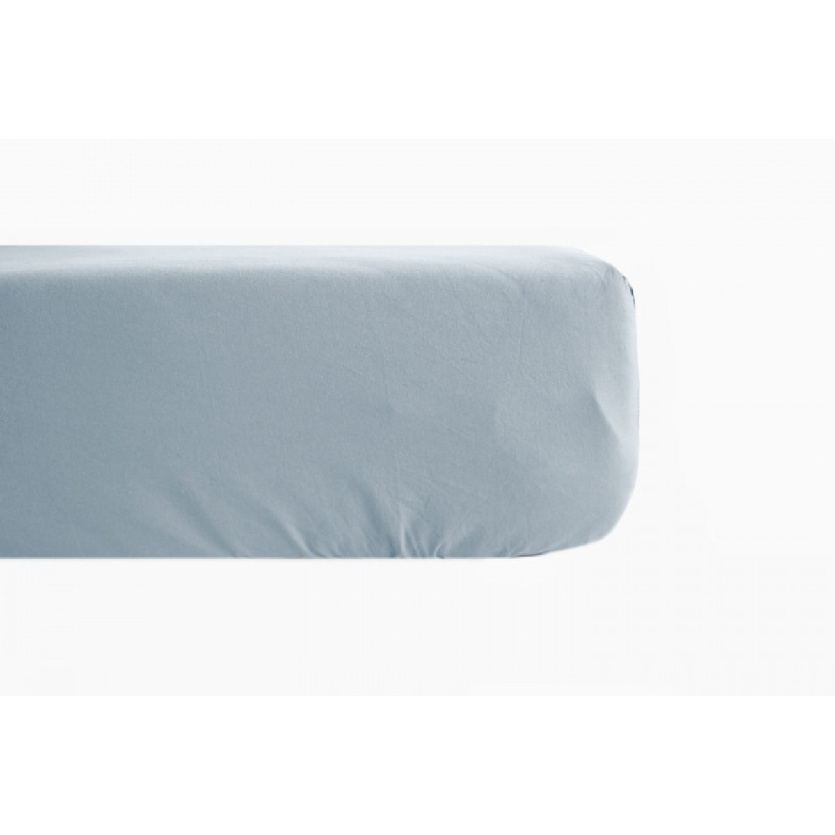 Drap housse percale pur coton peigné longues fibres 80 fils/cm² avec bonnet de 35 cm Vent du sud  -  Glacier