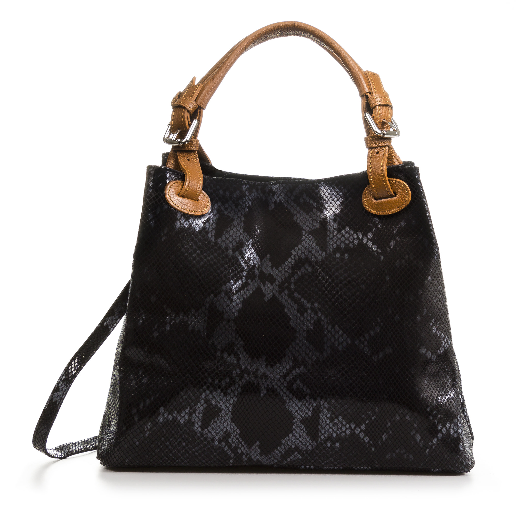 Emanuela Borsa tote Donna.Pelle autentica Camoscio Python Dollaro