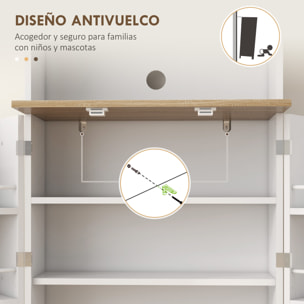 Alacena de Cocina Armario de Cocina Mueble Auxiliar de Cocina con 3 Puertas Estantes Ajustables y 8 Estantes en la Puerta para Comedor Salón 60x35x169 cm Blanco