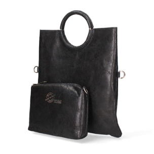 Borsa a mano da donna Made in Italy - Modello Velvet - 100% pelle scamosciata - 29.0 x 30.0 x 1.0 cm