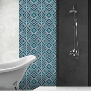 Stickers muraux - Sticker Mural Carrelage adhésif Cuisine Salle de Bain - 60 STICKERS CARRELAGES ETHNIQUE NAHALA