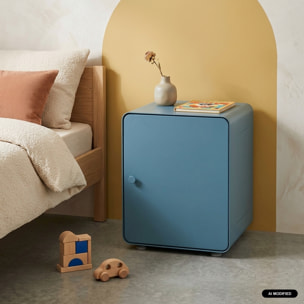 Table de chevet industrielle acier 1 porte TRIBECA