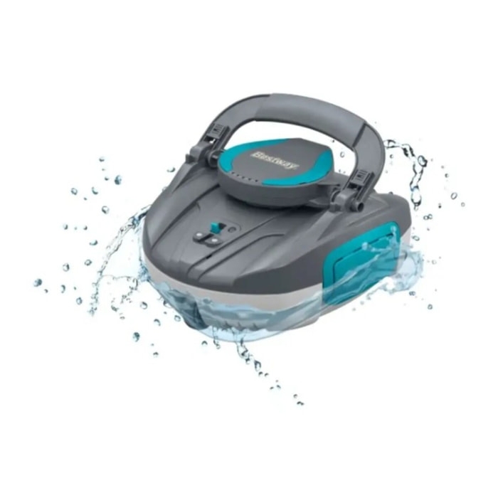 Bestway Robot piscine sans fil Cristal nettoyage fond plat 10 m² max