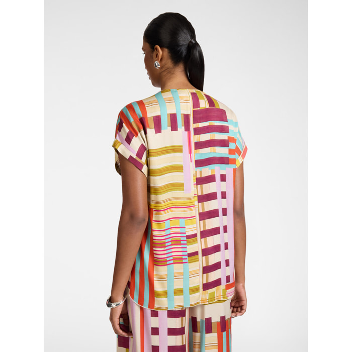 Elena Mirò - Blusa in viscosa stampata - Rosa