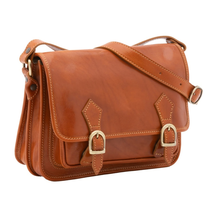 Borsa a tracolla da donna - Modello False - 100% vera pelle - 27.5 x 22.0 x 12.0 cm