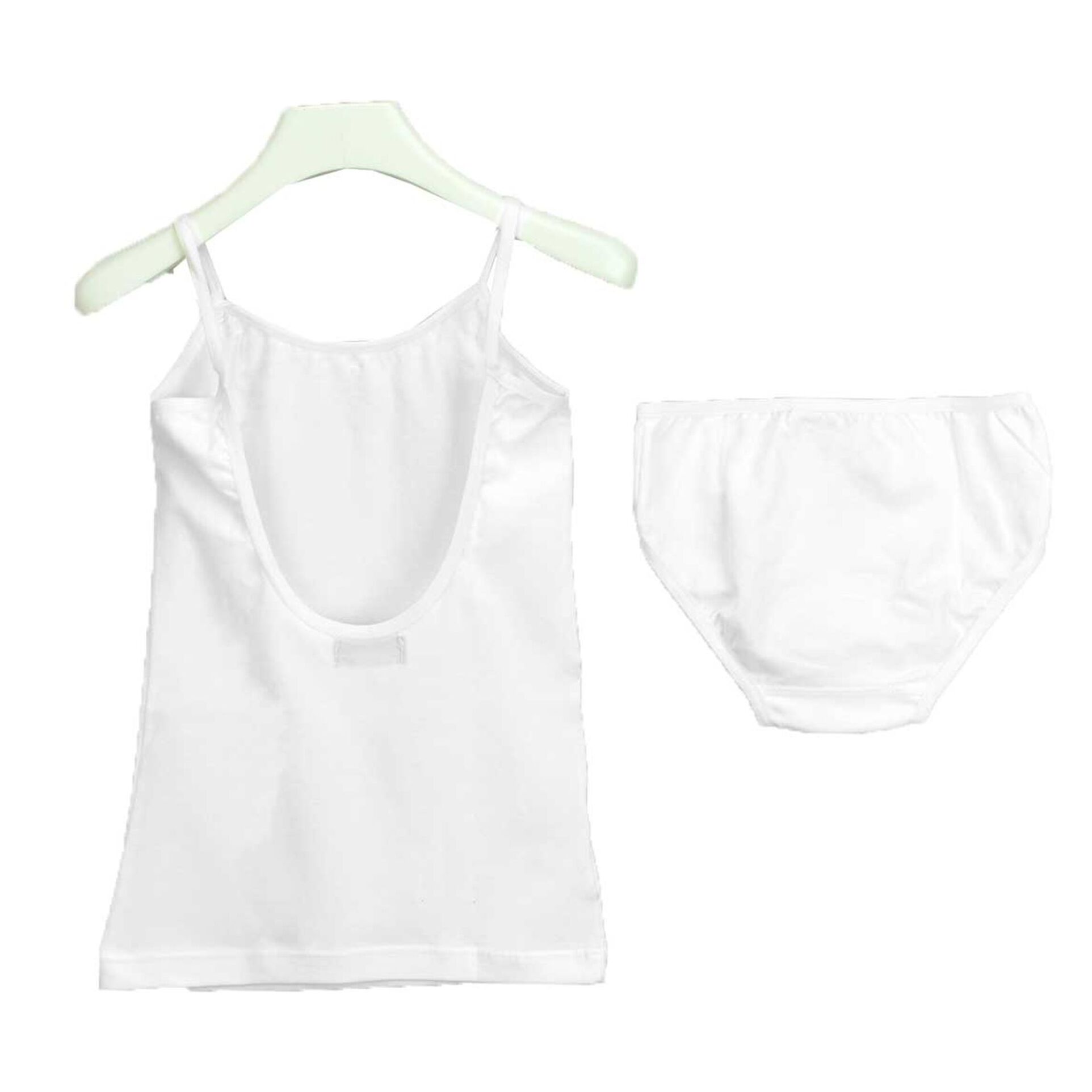 Conj.Comunion Niña Tirante Escote Espalda Blanco Talla 8