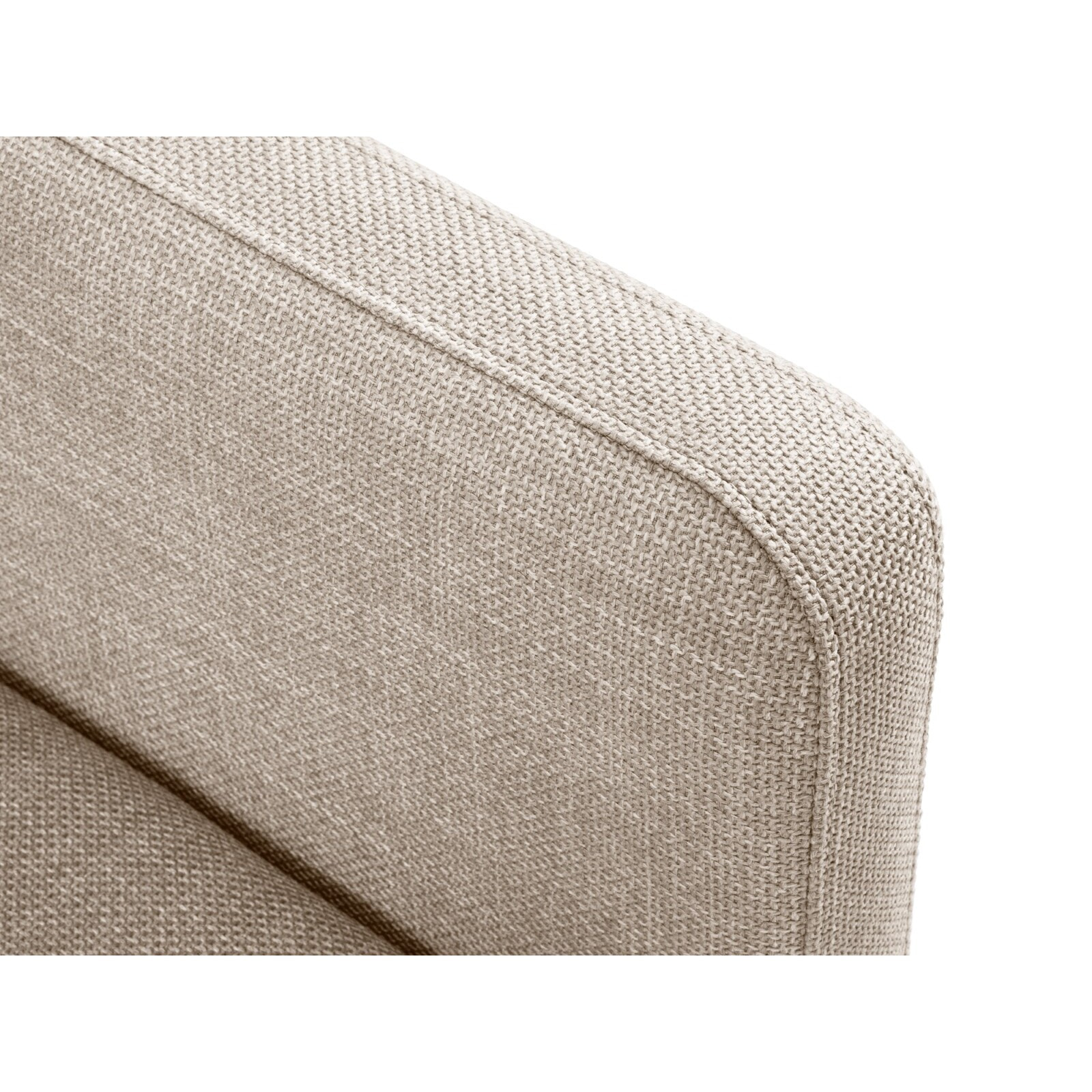 Canapé d'angle droit convertible avec coffre de rangement "Yanis" 4 places en tissu structurel beige