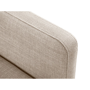 Canapé d'angle droit convertible avec coffre de rangement "Yanis" 4 places en tissu structurel beige