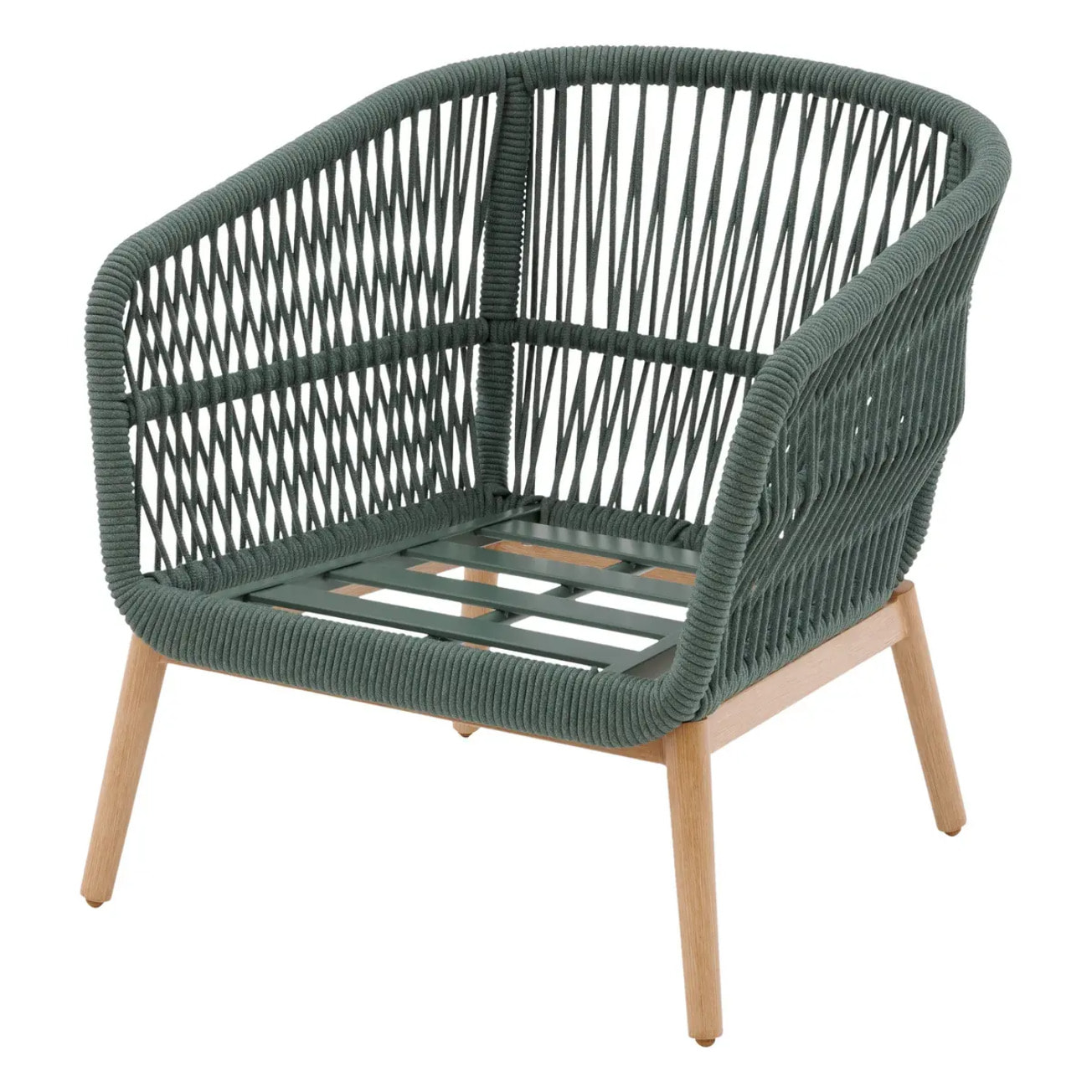 Fauteuil de salon de jardin "Orissa" vert olive polyester et acier
